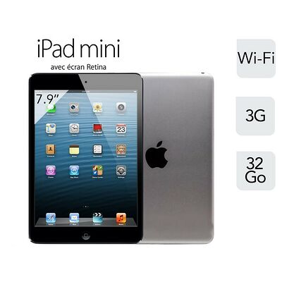 Apple iPad Mini Retina Gris Sidéral WiFi / 4G 32 Go, 7.9" Retina