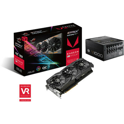 Asus ROG Radeon RX Vega 64 STRIX, 8 Go + Alimentation Cooler Master 1000W