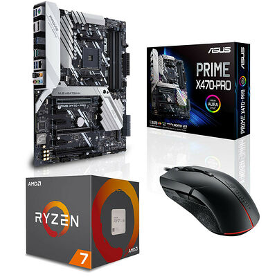 Asus PRIME X470 PRO + AMD Ryzen 7 2700X (3.7 GHz) + Asus ROG Strix Evolve