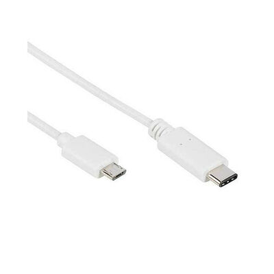 Vivanco Câble Adaptateur USB type C mâle vers USB 2.0 type Micro B mâle - Blanc