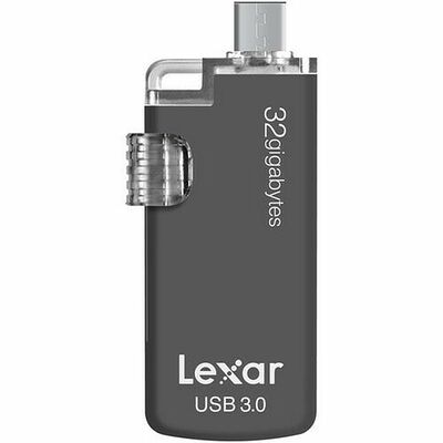 Clé USB 3.0 / USB 3.0 Type C Lexar JumpDrive M20c,32 Go, Noire
