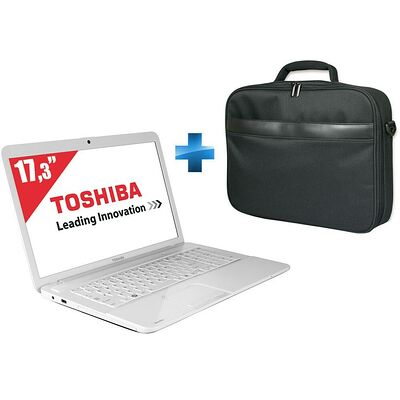 PC Portable Toshiba Satellite C870-199, Blanc, 17.3" + Sacoche Port designs