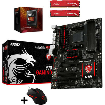 Kit évo AMD FX-8370E Black Edition (3.3 GHz) + MSI 970 Gaming + 8 Go + Souris