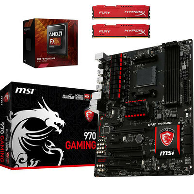 Kit d'évolution AMD FX-8370E Black Edition (3.3 GHz) + MSI 970 Gaming + 8 Go