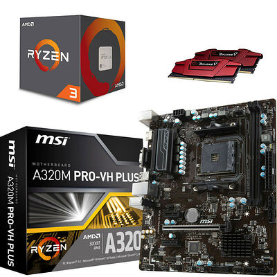 Kit d'évo AMD Ryzen 3 1200 (3.1 GHz) + MSI A320M PRO-VH PLUS + 8 Go