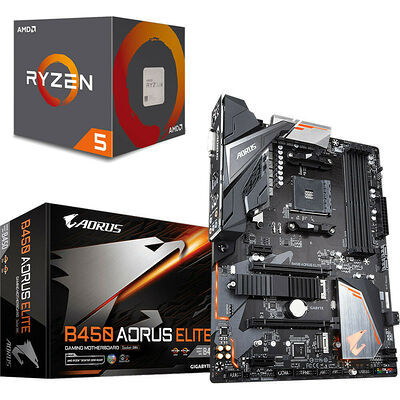 AMD Ryzen 5 1600 AF (3.2 GHz) + Gigabyte B450 AORUS Elite