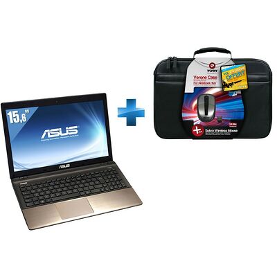 PC Portable Asus R500VJ-SX073H, 15.6", Marron + Pack Port Designs