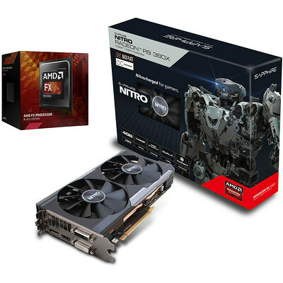 Sapphire Radeon R9 380X NITRO Dual-X OC (UEFI), 4 Go + AMD FX-8370E (3.3 GHz)