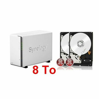 Synology DS215j + 2 x Western Digital WD Red, 4 To
