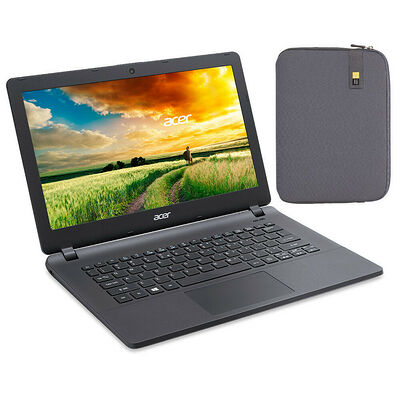 Acer Aspire ES1-331-C97N Noir + Case Logic Laptop Sleeve LAPS-113GR Gris