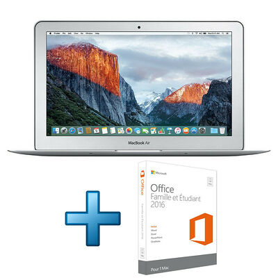 Apple MacBook Air 13'' 128 Go Silver (2017) + Microsoft Office 2016 Mac