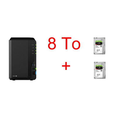Synology DS218+  +  2 x Seagate IronWolf, 4 To