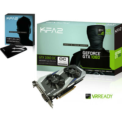 KFA2 GeForce GTX 1060 OC, 6 Go + KFA2 Gamer SSD L, 120 Go, SATA III