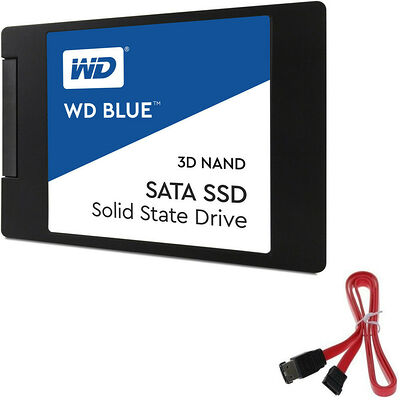 Western Digital WD Blue 3D NAND SSD, 500 Go, SATA III + Câble SATA