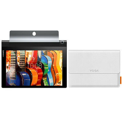 Lenovo Yoga Tab 3, 10.1" HD + Etui Folio Yoga Tab 3 Blanc