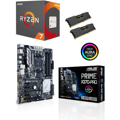 Kit d'évo AMD Ryzen 7 1700X (3.4 GHz) + Asus PRIME X370-PRO + 16 Go
