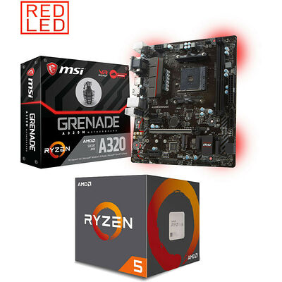 AMD Ryzen 5 1500X (3.5 GHz) + MSI A320M GRENADE