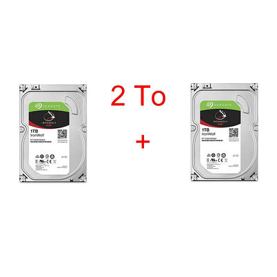 Lot de 2 disques durs Seagate IronWolf 1 To