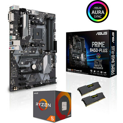 Kit d'évo AMD Ryzen 5 2600X + Asus PRIME B450 PLUS + 16 Go