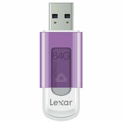 Clé USB 2.0 Lexar JumpDrive S50, 64 Go, Violet