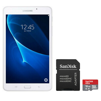 Samsung Galaxy Tab A6 (2016) 7'' 8 Go Wi-Fi Blanc + Carte micro SD 16 Go