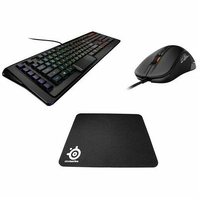 Pack Gaming SteelSeries, Apex M800 (AZERTY) + Rival 300 Noire + QcK