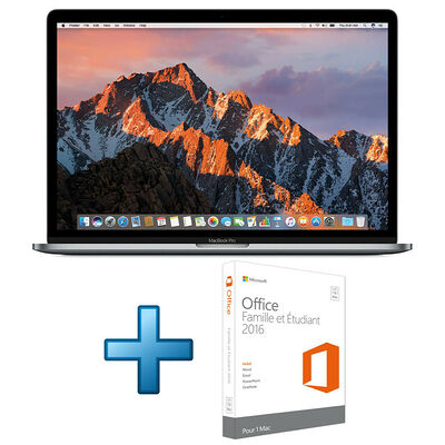 Apple MacBook Pro 13 256 Go Gris sidéral (2017) + Microsoft Office 2016 Mac