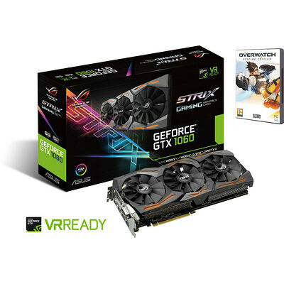 Asus GeForce GTX 1060 ROG STRIX, 6 Go + Overwatch offert !