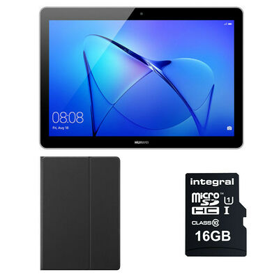 Huawei MediaPad T3 10 9.6" 16 Go Wi-Fi Gris + Huawei Flip Cover + Micro SD 16 Go