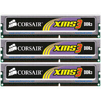 Kit Triple Channel DDR3 XMS3 Platinum, 3 x 1 Go, PC3-10600, CAS 9, Corsair