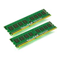 Kit Dual Channel DDR3 Kingston Value Ram, 2 x 4 Go, PC3-10600, CAS 9