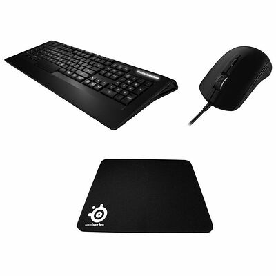 Pack Gaming SteelSeries, Apex Raw (AZERTY) + Rival 100 Noire + QcK
