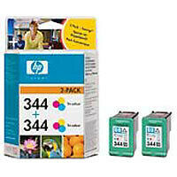 Pack de 2 cartouches couleur HP n°344