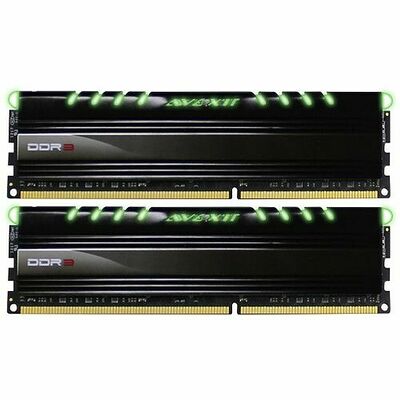 DDR3 Avexir Core Series, 2 x 4 Go, 1600 MHz, CAS 9 (LED Vertes)