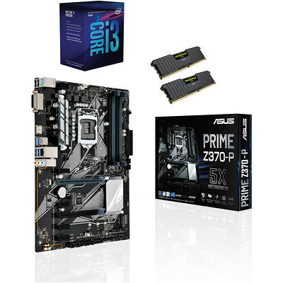 Kit d'évo Core i3-8100 (3.6 GHz) + Asus PRIME Z370-P + 8 Go