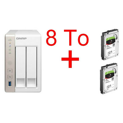 QNAP TS-251 + 2 x Seagate IronWolf, 4 To