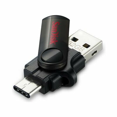 Clé USB 3.0/USB 3.1 Sandisk USB Dual Type C, 32 Go