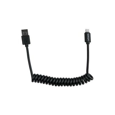 Câble Spirale USB vers Lightning, Startech, Noir