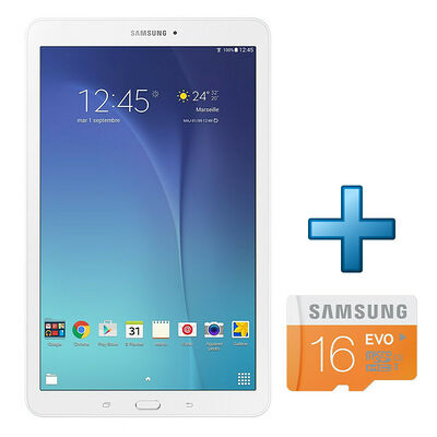 Samsung Galaxy Tab E 9.6'' 8 Go Wi-Fi Blanc + Micro SD 16 Go