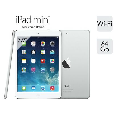 Apple iPad Mini Retina Argent WiFi 64 Go, 7.9" Retina
