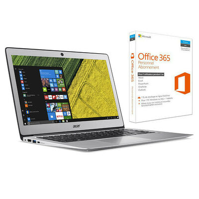 Acer Swift 3 (SF314-51-54YS) Gris + Microsoft Office 365 Personnel (1 an)