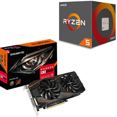 AMD Ryzen 5 2600 (3.4 GHz) + Gigabyte Radeon RX 590 Gaming, 8 Go