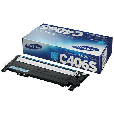 Toner Cyan C406S, Capacité standard, 1 000 pages, Samsung