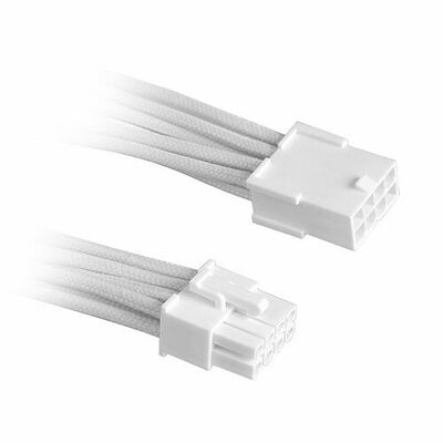 Câble rallonge gainé PCI-E 8 broches BitFenix Alchemy, 45 cm, Blanc/Blanc