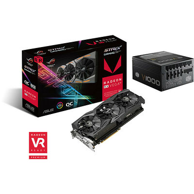 Asus ROG Radeon RX Vega 56 STRIX, 8 Go + Alimentation Cooler Master 1000W