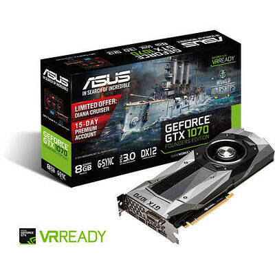 Asus GeForce GTX 1070 Founders Edition, 8 Go