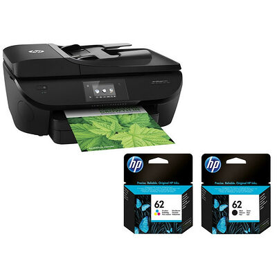 HP Officejet 5740 + 1 Lot de 2 cartouches Noire et Couleurs HP 62