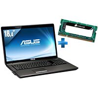 PC Portable Asus X93SV-YZ181V, 18.4" Full HD + 4 Go SoDIMM DDR3 Corsair