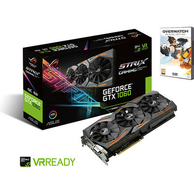 Asus GeForce GTX 1060 ROG STRIX OC, 6 Go + Overwatch offert !