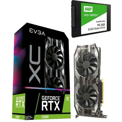 EVGA GeForce RTX 2080 XC GAMING, 8 Go + SSD WD Green 240 Go